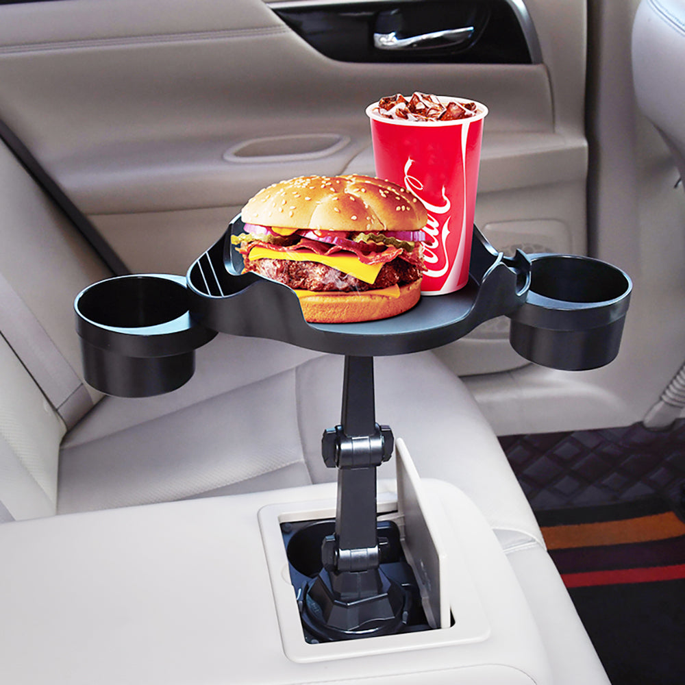JEYODA Car Cup Holder Expander, Car Food Tray, 360° Rotation Detachab